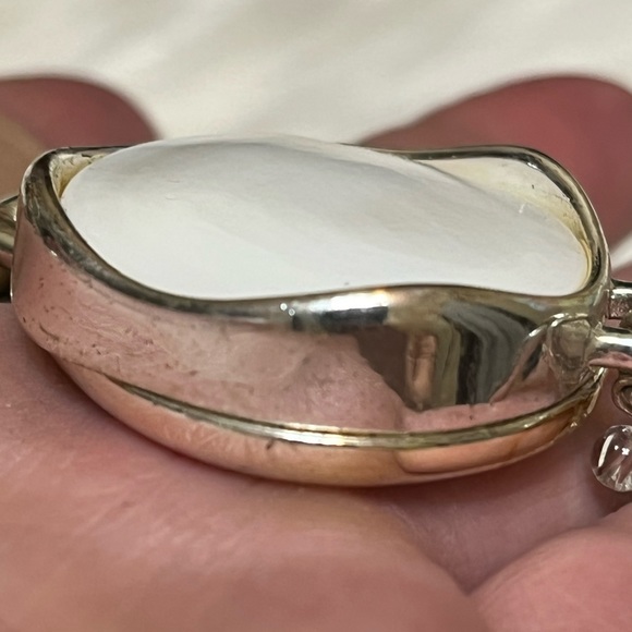 Vintage MCM Natural Wood And Milky Opalescent Chain Bracelet - Picture 13 of 16